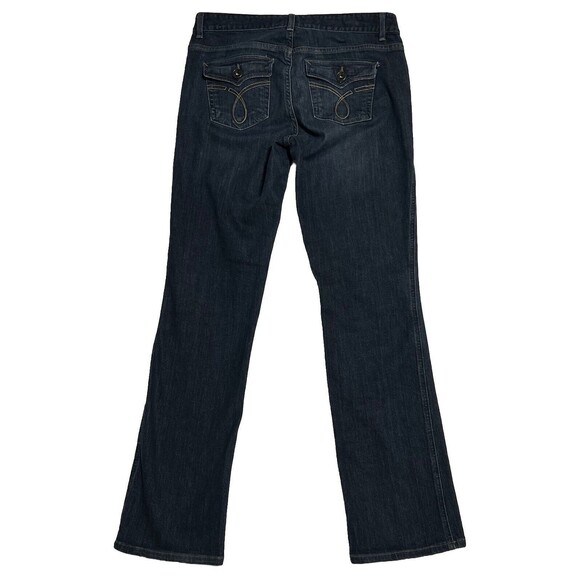 Calvin Klein Lean Boot Jeans Women's 31.5 TAG 29/8 Blue Denim Dark Wash - Picture 1 of 17